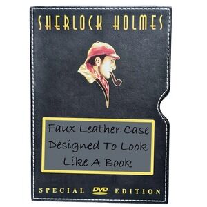 Sherlock‎ Holmes DVD Box Set Basil Rathbone 4 Disc Faux Leather Special Case